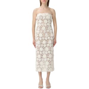 Ermanno Scervino, Dames, Jurken, Wit, Maat: XS Leer,