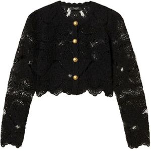 Twinset, Dames, Truien, Zwart, Maat: S