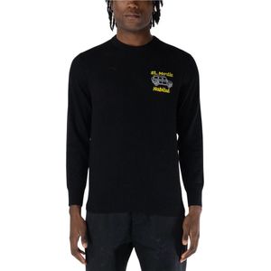 MC2 Saint Barth, Heren, Truien, Zwart, Maat: XL Wol,