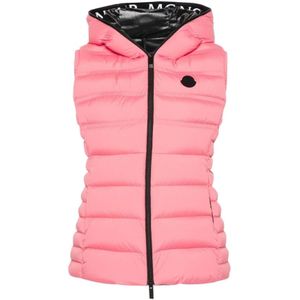 Moncler Stijlvolle Winterjas , Pink , Dames , Maat: M