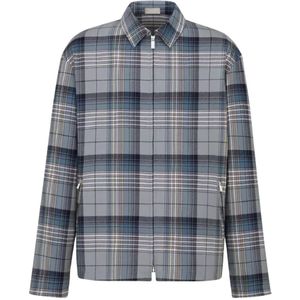 Dior, Heren, Overhemden, Grijs, Maat: M Katoen,