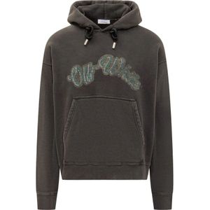 Off White, Heren, Sweatshirts & Hoodies, Bruin, Maat: XS