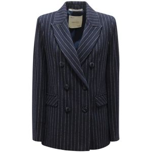 Emma&Gaia, Dames, Jassen, Blauw, Maat: M Flanel,