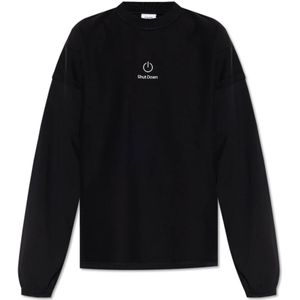 Vetements, unisex, Tops, Zwart, Maat: XS Katoen,