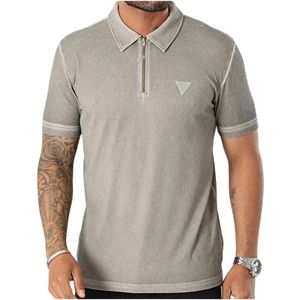 Guess, Heren, Tops, Grijs, Maat: S Polyamide,