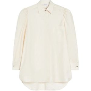 Max Mara, Dames, Blouses & Shirts, Beige, Maat: M Katoen,