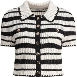 Self Portrait, Dames, Truien, Wit, Maat: L Katoen,