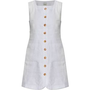 Posse, Dames, Jurken, Wit, Maat: M Linnen,