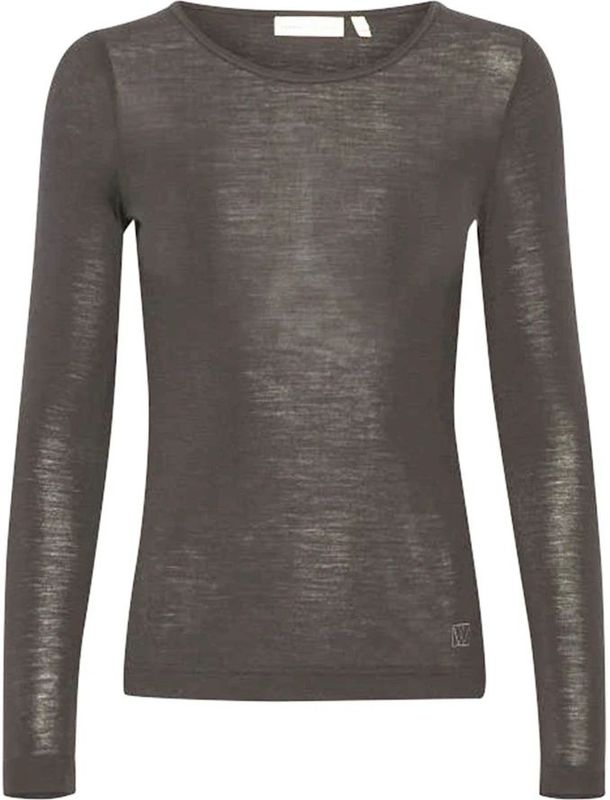 InWear - Longsleeve Top - Bruin - 100% Wol