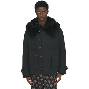 Antik Batik, Heren, Jassen, Zwart, Maat: S/M Katoen,