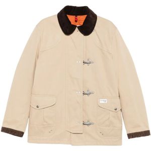 Fay, Heren, Jassen, Grijs, Maat: XL Katoen,