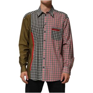 Dolce & Gabbana, Heren, Overhemden, Veelkleurig, Maat: XL Katoen,