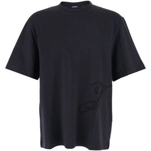 Jacquemus, Heren, Tops, Blauw, Maat: S Katoen,