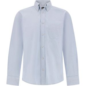 Boggi Milano - Regular Fit Oxford Katoenen Overhemd - Blauw