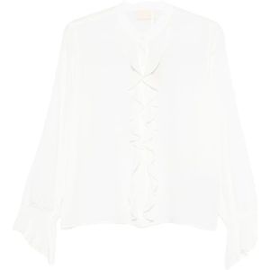 Iblues, Dames, Blouses & Shirts, Wit, Maat: L