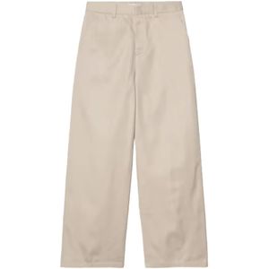 Carhartt Wip, Dames, Broeken, Beige, Maat: W28 Katoen,