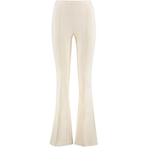 Elisabetta Franchi, Dames, Broeken, Beige, Maat: L Poliester,
