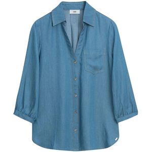 Cinque, Dames, Blouses & Shirts, Blauw, Maat: M