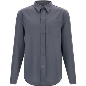 Marni, Heren, Overhemden, Grijs, Maat: M Wol,
