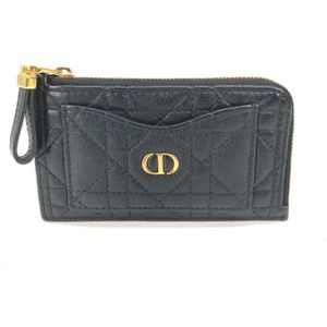 Dior Vintage, Dames, Pre-owned, Zwart, Maat: ONE Size Leer,
