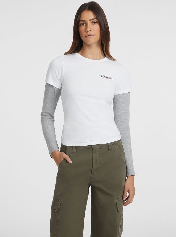 GUESS JEANS Shirt  rood / zwart / wit