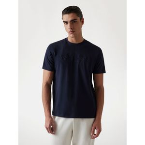 Guess, Heren, Tops, Blauw, Maat: S Katoen,