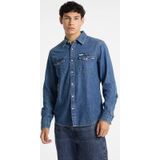 GUESS JEANS - Denim Overhemd - Blauw - Slim Fit - Lange Mouwen