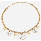 Guess - Vintage - Dames Ketting - Goud/Wit - RVS