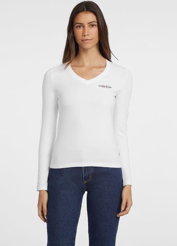 Guess, Dames, Tops, Wit, Maat: L Katoen,