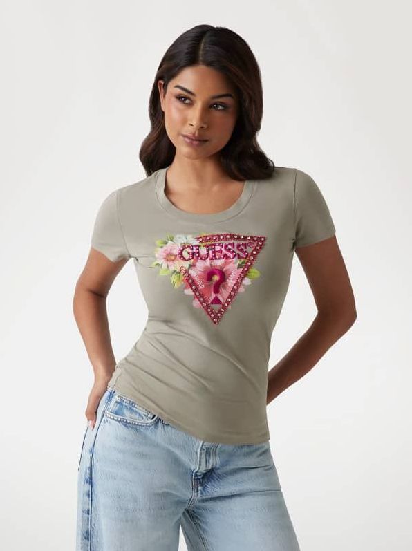 Guess - Triangle Beads - T-shirt - Dames - Ronde Hals