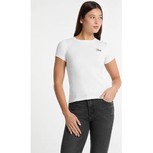 T-Shirt Met Borduursel, Pasvorm Slim