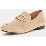 Guess - Elegant Leather Slip On Shoes - Beige - Leer