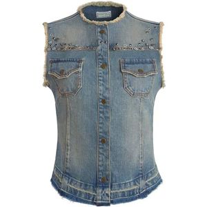 Spijkerbodywarmer Met Studs