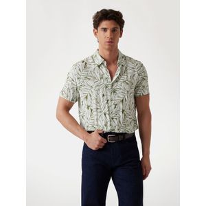 Guess - Overhemd - Beige - Viscose - Slim Fit