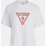 GUESS JEANS Shirt 'ICONIC'  rood / zwart / wit
