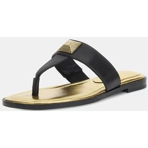 Guess Raison damesslippers slip-on zwart natuurlijk leer comfortabel 35 EU