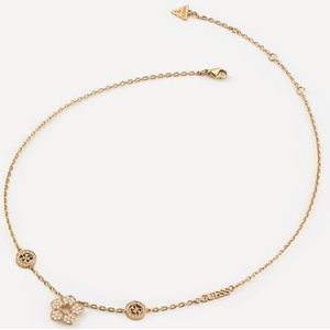 Guess - Ketting - Goudkleurig - Kristallen Bloemhanger