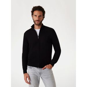 Guess - Zip-Through Sweatshirt - Zwart - Heren