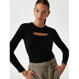 Stretch Top Met Uitsnijding