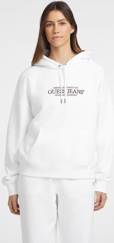 GUESS JEANS Sweatshirt 'American Tradition'  rood / zwart / wit