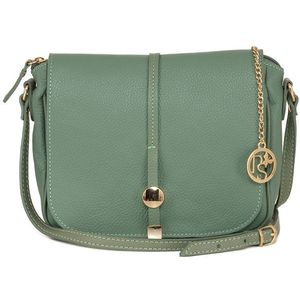 Elegante lederen handtas van Pia Sassi - Muntgroen