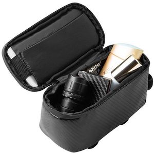 Fietstas - Zwart - PU-leder en Polyester - Met Touchscreenvenster