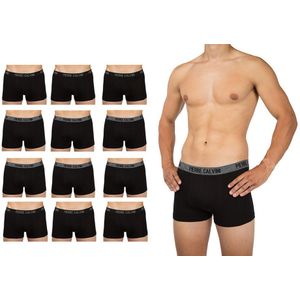 12-pack boxershorts - Zwart - M