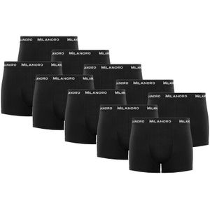 Set van 10 stijlvolle katoenen boxershorts - Zwart - L