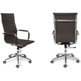 Oxford - Bureaustoel - Zwart - Buffelleer - Ergonomisch Ontwerp
