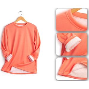 Knusse fleece tuniek - Oranje - XXL