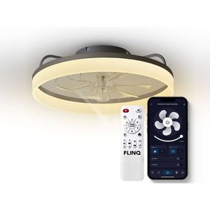 Slimme plafondlamp met stille ventilator voor elk seizoen - Zwart