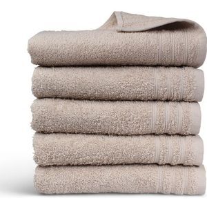 Handdoek Home Collectie - 5 stuks - 50x100 - taupe