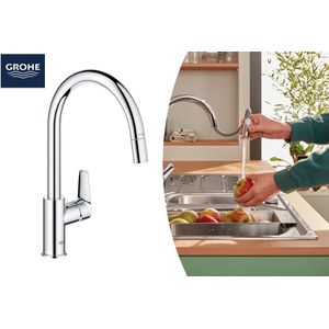 GROHE keukenmengkraan met uittrekbare sproeikop