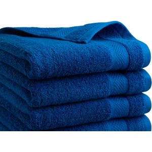 Seashell hotel handdoeken en washandjes - Klassiek blauw - Badhanddoek 70x140cm (3 stuks)